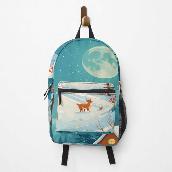 Item preview, Snowy full moon winter landscape under starry sky designed and sold by Hot4Shirt.
