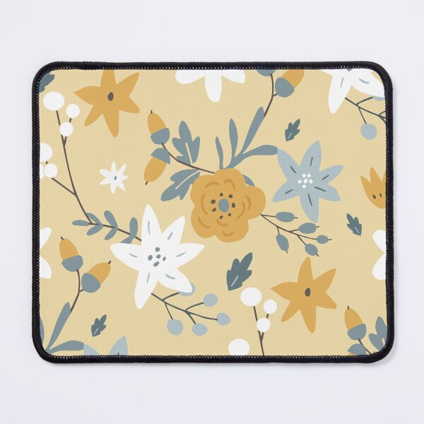 Item preview, Perfect winter day - winter floral pattern in light yellow tones designed and sold by EMJAYHeiss.