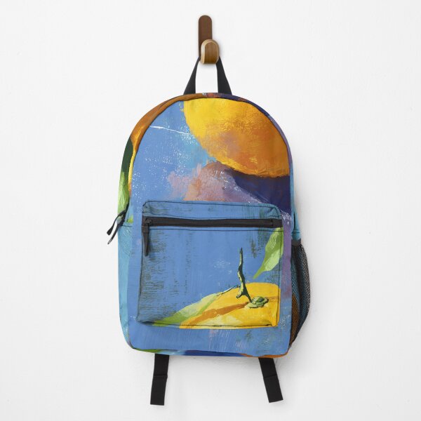 Item preview, Oranges with Green Leaves on Blue Canvas designed and sold by Venon28.