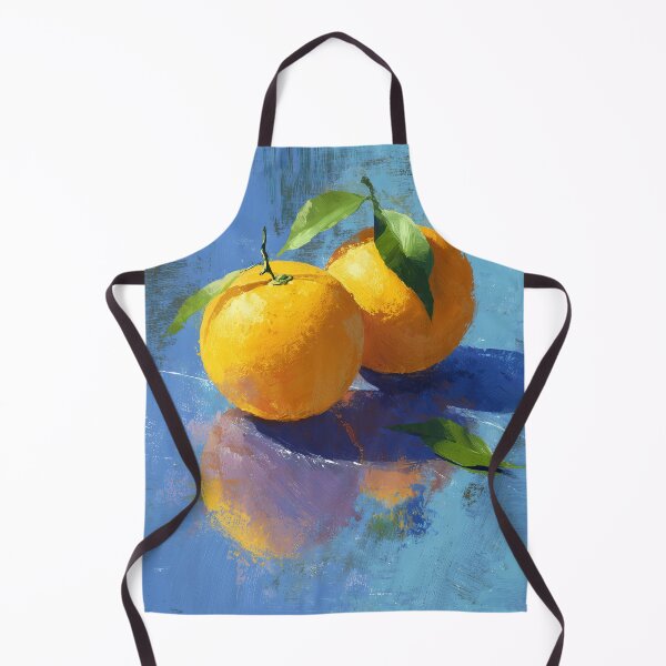 Item preview, Oranges with Green Leaves on Blue Canvas designed and sold by Venon28.