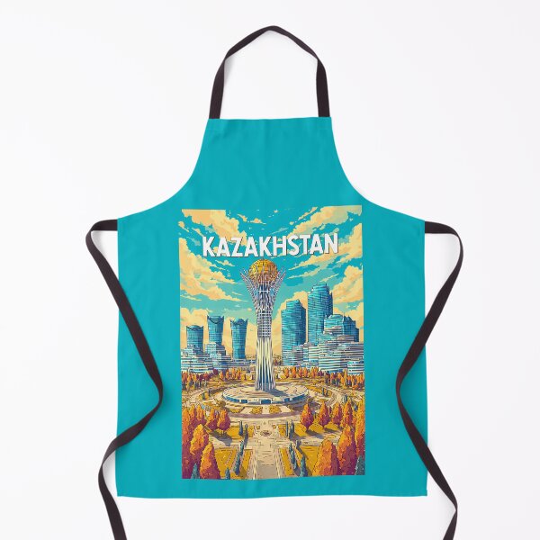 Item preview, Kazakhstan Illustration Travel Art Vintage designed and sold by KrisSidDesigns.