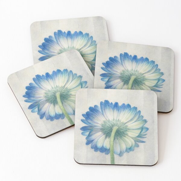 Item preview, Blue Gerbera Flower Harmony (Reverse View) designed and sold by Pacika.