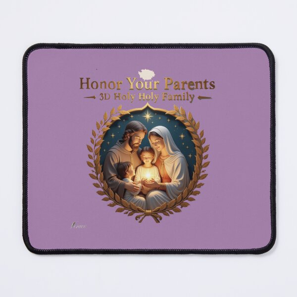 Item preview, Honor Your Parents – 3D Holy Family Blessing, designed and sold by PaintMeWorld.
