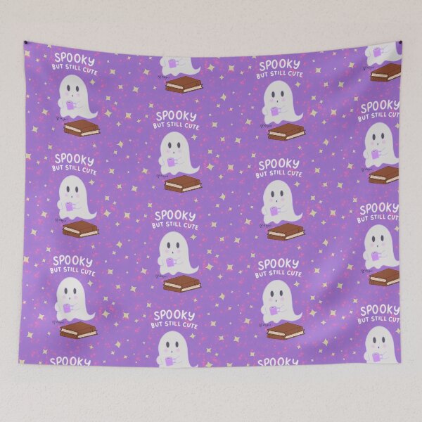 Item preview, Spooky But Still Cute – Adorable Ghost With Books Halloween Design designed and sold by effdesigns.