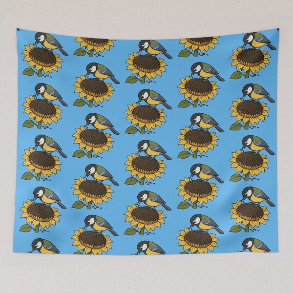 Item preview, A Great Tit's Sunflower Feast designed and sold by IraBum.