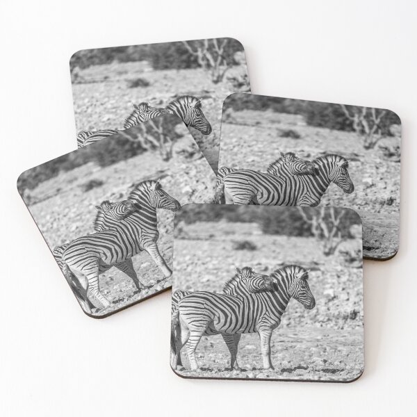 Item preview, Monochrome Embrace — Zebras in Sync, Etosha designed and sold by DavideAntoniani.