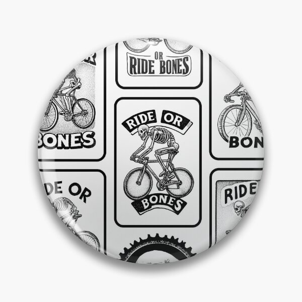 Item preview, RIDE OR BONES – Skeleton on Fixed Gear Bike | Urban Punk Cycling Art designed and sold by Absyntart.