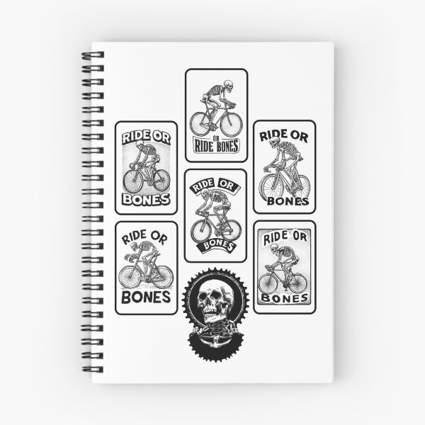 Item preview, RIDE OR BONES – Skeleton on Fixed Gear Bike | Urban Punk Cycling Art designed and sold by Absyntart.