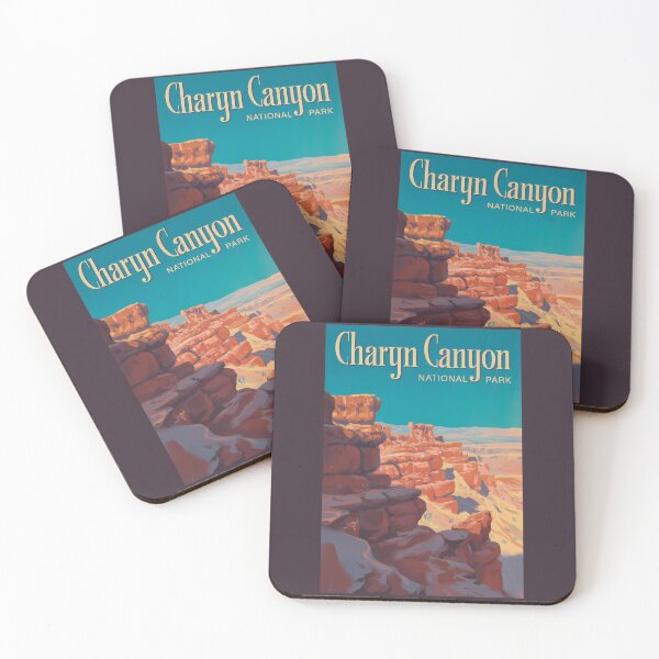 Item preview, Charyn Canyon National Park Kazakhstan Illustration Travel Art Vintage designed and sold by KrisSidDesigns.