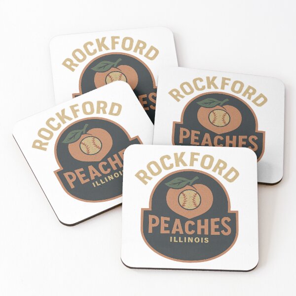 Item preview, Rockford Peaches – Vintage Illinois Baseball Logo (All-American Girls Professional Baseball League) designed and sold by BackstopAndCo.