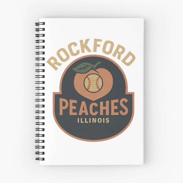Item preview, Rockford Peaches – Vintage Illinois Baseball Logo (All-American Girls Professional Baseball League) designed and sold by BackstopAndCo.