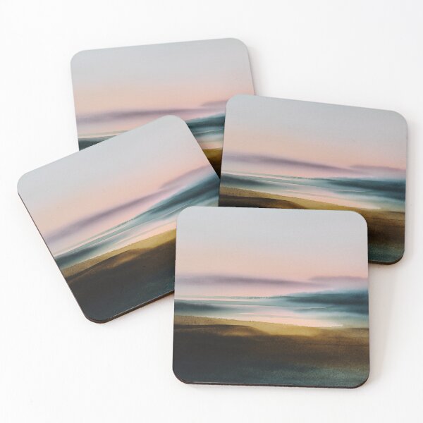 Item preview, Morning Mist Watercolor | Dreamy Pastel Horizon Landscape designed and sold by solynneart.
