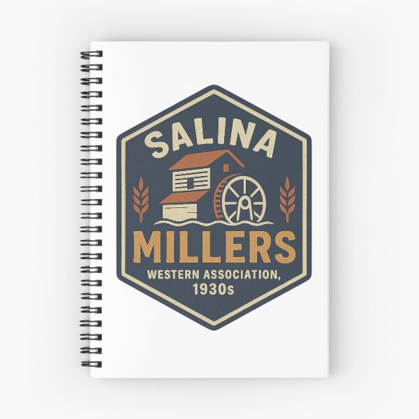 Artikelvorschau, Salina Millers – Vintage-Baseball-Logo (Western Association, 1930er Jahre) entworfen und verkauft von BackstopAndCo.