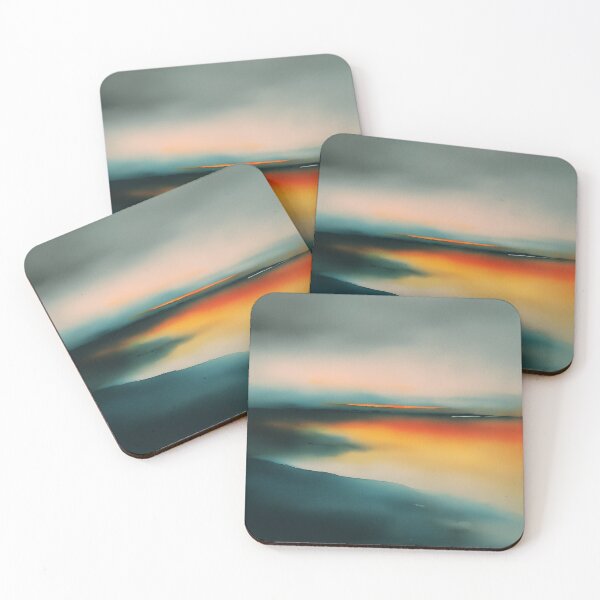 Item preview, Twilight Glow Watercolor | Abstract Sunset Horizon Landscape designed and sold by solynneart.