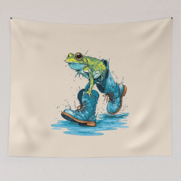 Item preview, Frog with Boots – Funny Comic Illustration designed and sold by Meiersbeste.