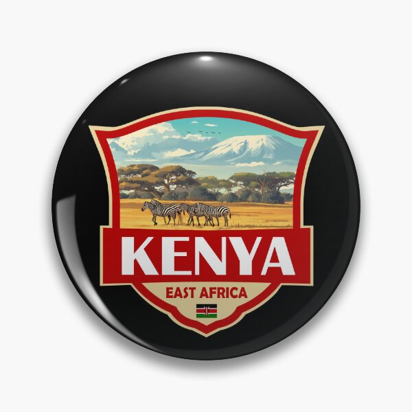 Item preview, Kenya Illustration Retro Badge designed and sold by KrisSidDesigns.