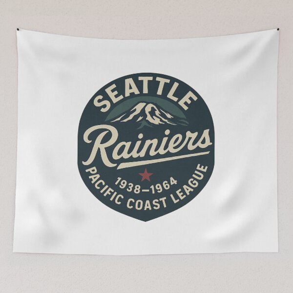 Item preview, Seattle Rainiers – Vintage Pacific Coast League Baseball Logo (1938–1964) designed and sold by BackstopAndCo.