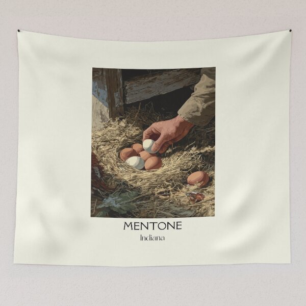 Item preview, Mentone Indiana Egg Basket | Farm Fresh Art Poster designed and sold by TuncGK.