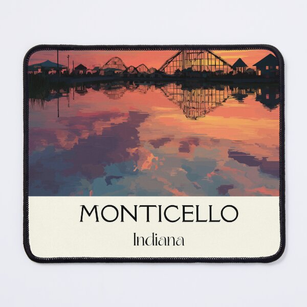 Item preview, Monticello Indiana Lake Sunset | Twin Lakes Poster designed and sold by TuncGK.