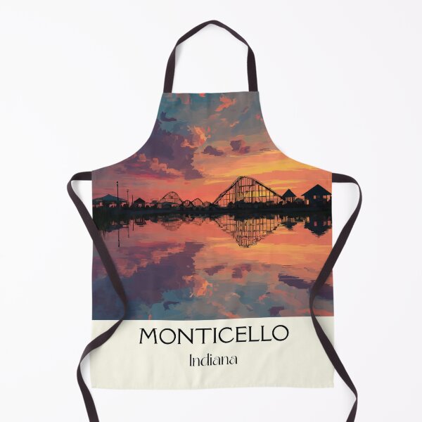Item preview, Monticello Indiana Lake Sunset | Twin Lakes Poster designed and sold by TuncGK.
