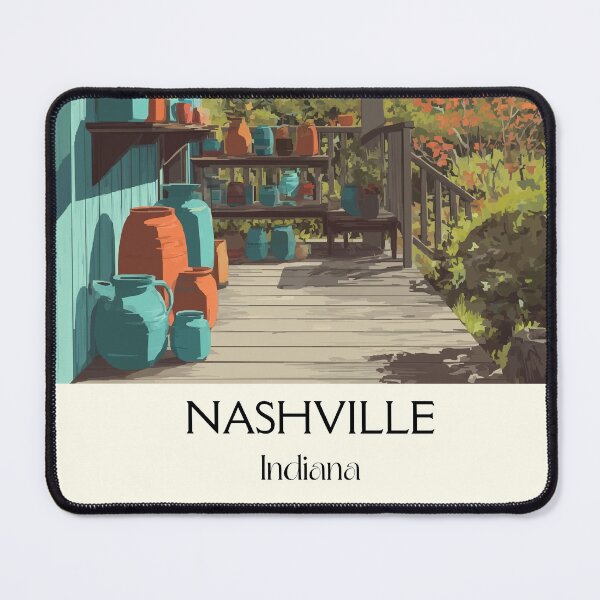 Item preview, Nashville Indiana Porch View | Brown County Art Poster designed and sold by TuncGK.