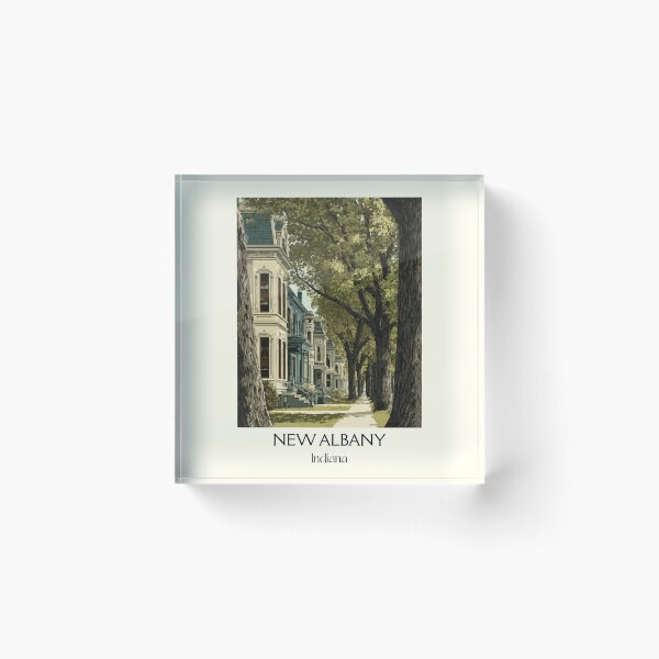 Item preview, New Albany Indiana Mansion Row | Historic Street Poster designed and sold by TuncGK.
