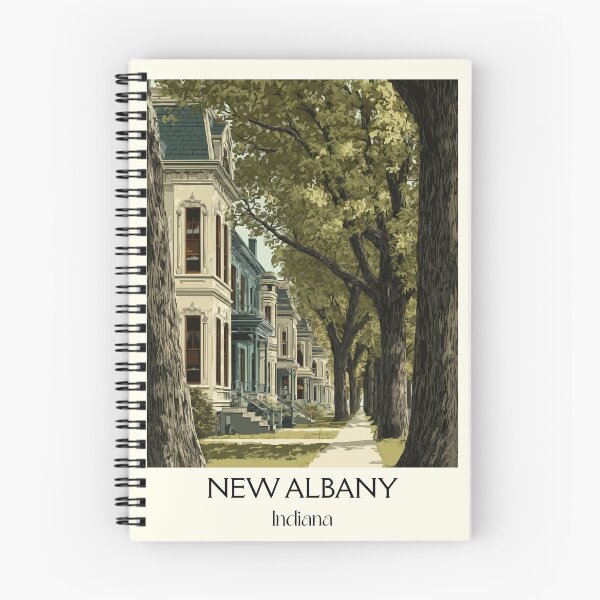 Item preview, New Albany Indiana Mansion Row | Historic Street Poster designed and sold by TuncGK.