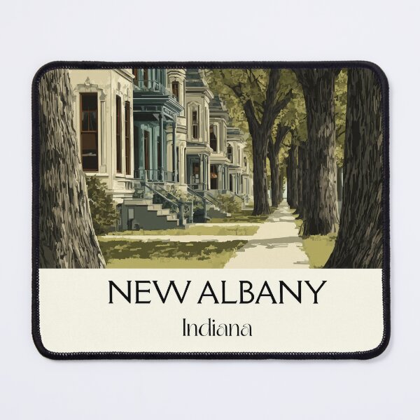 Item preview, New Albany Indiana Mansion Row | Historic Street Poster designed and sold by TuncGK.