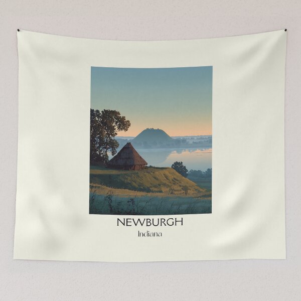 Item preview, Newburgh Indiana Ohio River | Misty Morning Poster designed and sold by TuncGK.