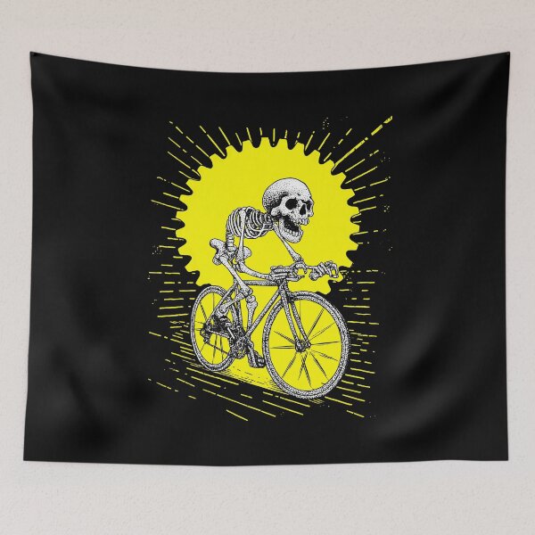 Item preview, RIDE OR BONES – Skeleton on Fixed Gear Bike | Urban Punk Cycling Art designed and sold by Absyntart.