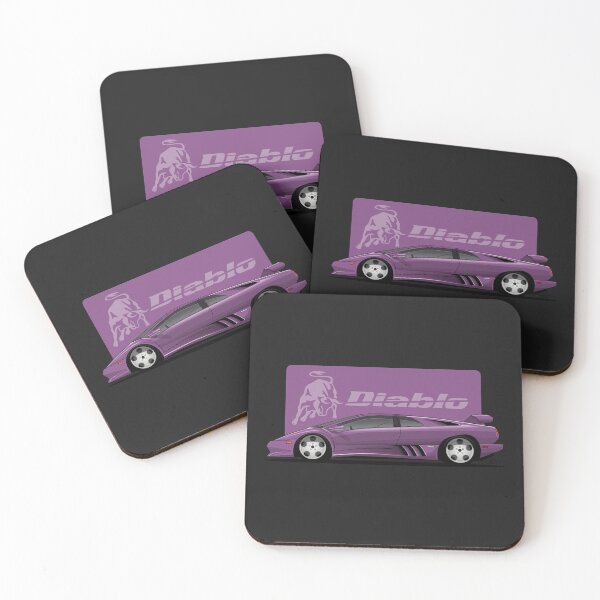 Item preview, Lambo Diablo Purple illustration designed and sold by blackdogshop.
