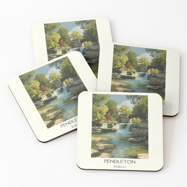 Item preview, Pendleton Indiana Falls Park | Historic Town Poster designed and sold by TuncGK.