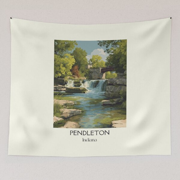 Item preview, Pendleton Indiana Falls Park | Historic Town Poster designed and sold by TuncGK.