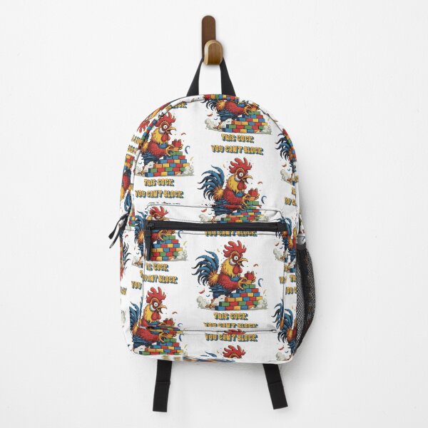 Item preview, You Can’t Block This Cock — Funny Rooster Walking on Blocks designed and sold by Sinister prints.