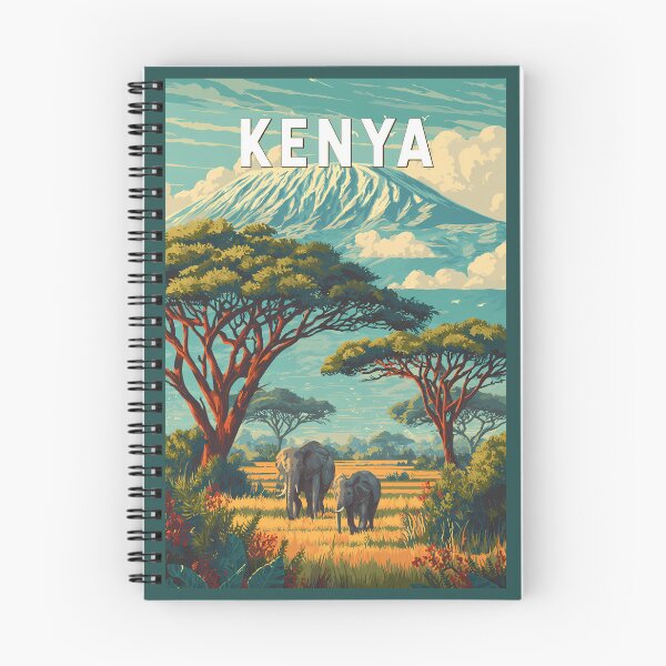 Item preview, Kenya Illustration Travel Art Vintage designed and sold by KrisSidDesigns.
