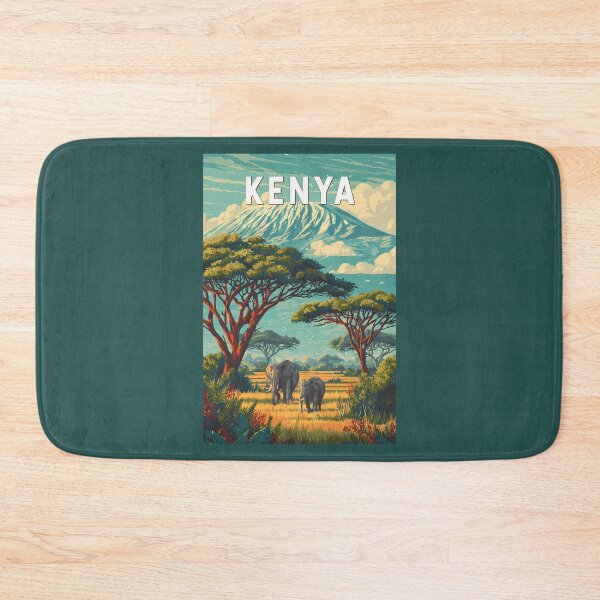 Item preview, Kenya Illustration Travel Art Vintage designed and sold by KrisSidDesigns.