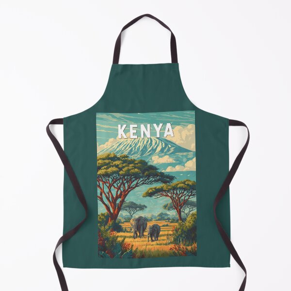 Item preview, Kenya Illustration Travel Art Vintage designed and sold by KrisSidDesigns.