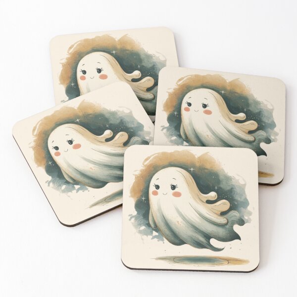 Item preview, Cute Watercolor Ghost with Sparkles designed and sold by Ed & Harmony.