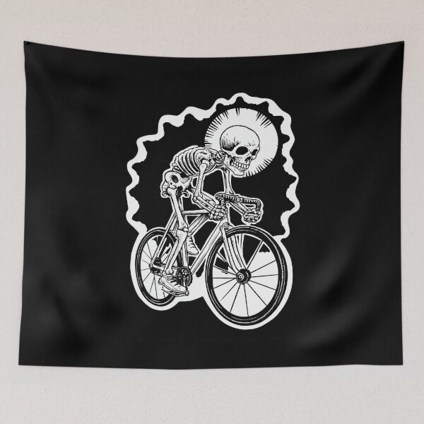 Item preview, Ride Till Death – Skeleton Fixed Gear Rider Urban Cycling Art designed and sold by Absyntart.