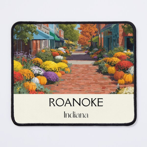 Item preview, Roanoke Indiana Historic Main Street | Autumn Charm Poster designed and sold by TuncGK.