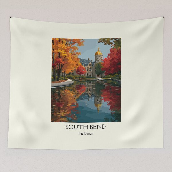 Item preview, South Bend Indiana University | Autumn Campus Poster designed and sold by TuncGK.