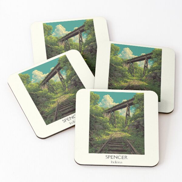 Item preview, Spencer Indiana Abandoned Railroad | Forest Trail Poster designed and sold by TuncGK.