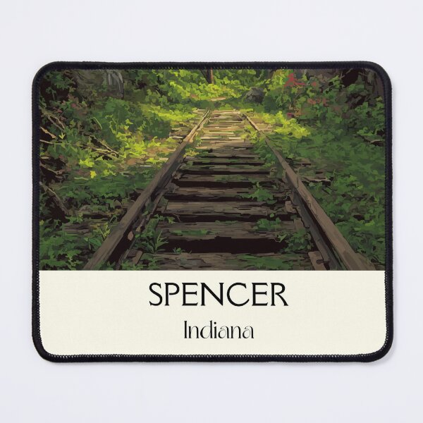 Item preview, Spencer Indiana Abandoned Railroad | Forest Trail Poster designed and sold by TuncGK.