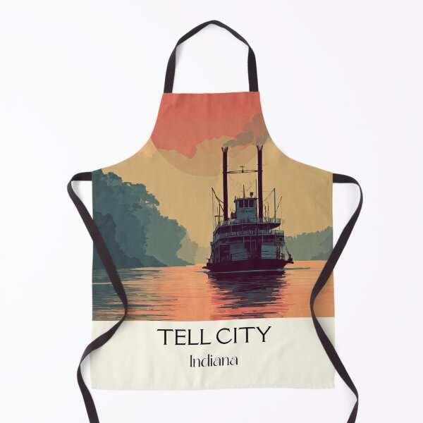 Item preview, Tell City Indiana Riverboat | Ohio River Poster designed and sold by TuncGK.