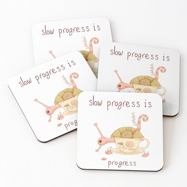 Item preview, Slow Progress Kawaii Snail designed and sold by Overthink Juice.