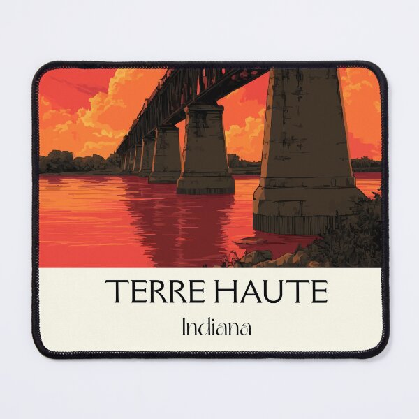 Item preview, Terre Haute Indiana River Bridge | Wabash River Poster designed and sold by TuncGK.
