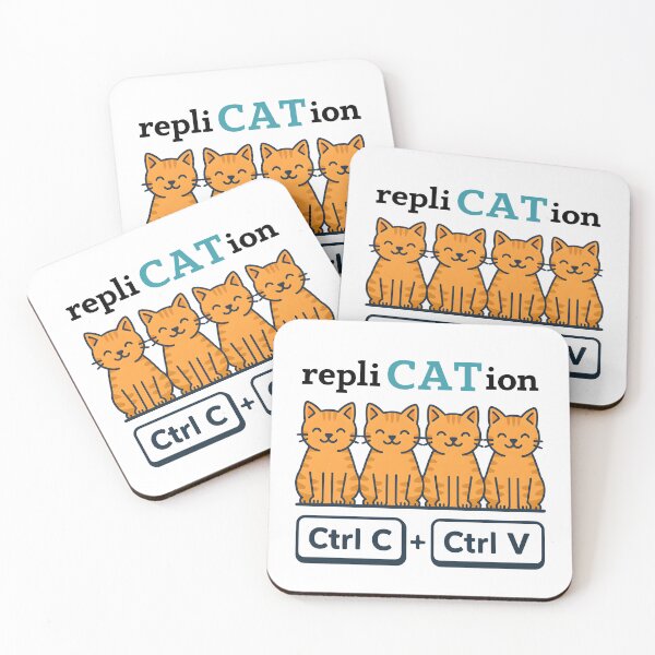 Item preview, RepliCATion – Nerdy Science Cat Design designed and sold by SVALANART.