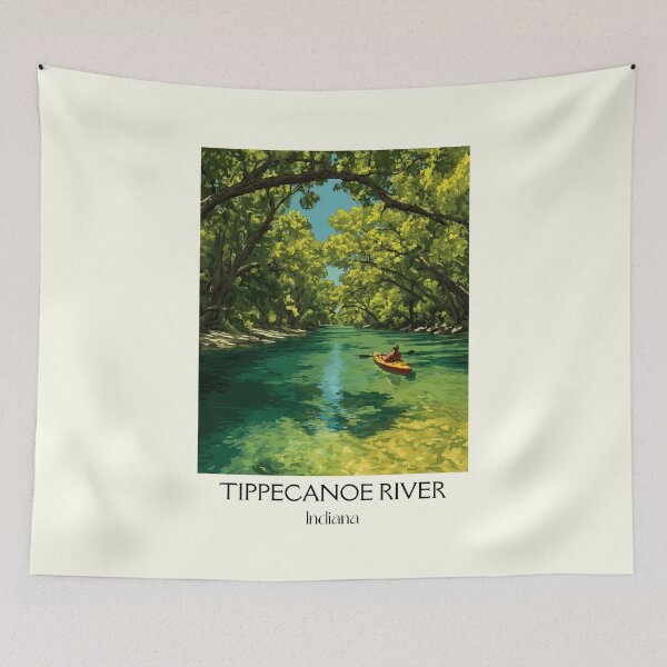 Item preview, Tippecanoe River Indiana State Park | Kayaking Poster designed and sold by TuncGK.