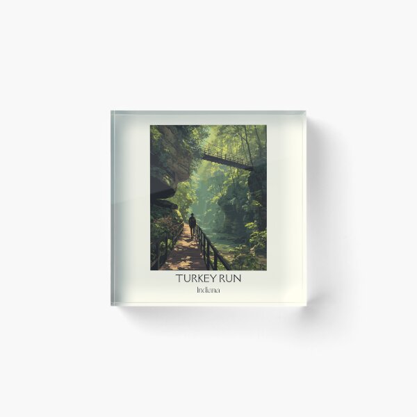 Item preview, Turkey Run Indiana Ravine | Sandstone Gorge Hiking Poster designed and sold by TuncGK.
