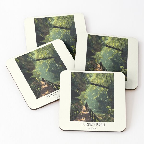 Item preview, Turkey Run Indiana Ravine | Sandstone Gorge Hiking Poster designed and sold by TuncGK.